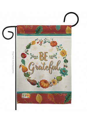 Be Grateful Garden Flag | Decorative, Thanksgiving, Garden, Flags