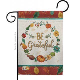 Be Grateful Garden Flag | Decorative, Thanksgiving, Garden, Flags