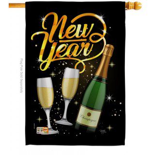 Cheers To Happy New Year House Flag | New Year's, House, Flags
