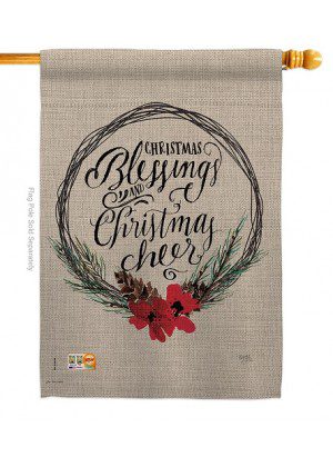 Christmas Blessings House Flag | Christmas, Double Sided, Flags