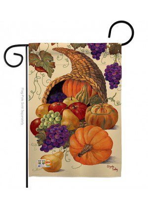 Cornucopia Garden Flag | Thanksgiving, Fall, Garden, Yard, Flags