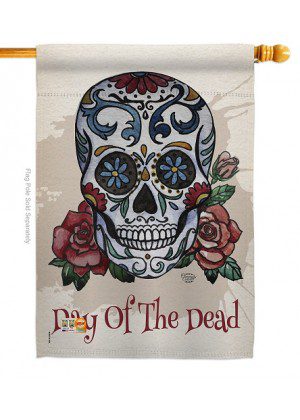Day of The Dead House Flag | Halloween, Double Sided, Flags