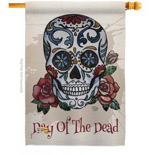 Day of The Dead House Flag | Halloween, Double Sided, Flags