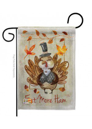 Eat More Garden Flag | Thanksgiving, Two Sided, Garden, Flags