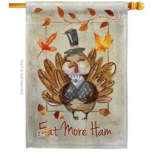 Eat More House Flag | Thanksgiving, Double Sided, House, Flags