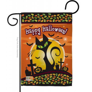 Halloween Black Cat Garden Flag | Halloween, Two Sided, Flags