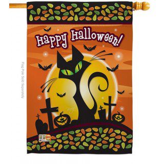 Halloween Black Cat House Flag | Halloween, Double Sided, Flags