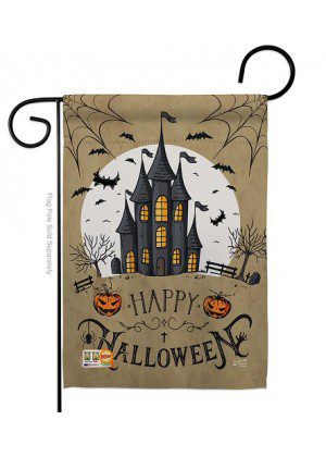 Halloween Castle Garden Flag | Halloween, Cool, Garden, Flags