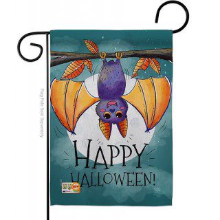 Happy Halloween Bat Garden Flag | Halloween, Garden, Flags