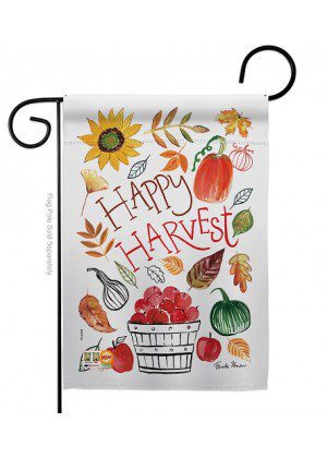Happy Harvest Garden Flag | Fall, Two Sided, Garden, Cool, Flags