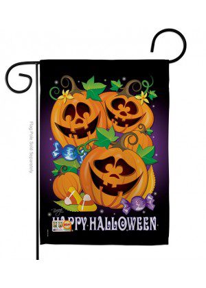 Happy Pumpkins Garden Flag | Halloween, Cool, Garden, Flags