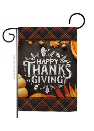 Happy Thanks Giving Garden Flag | Thanksgiving, Garden, Flags