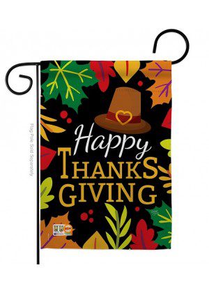 Happy Thanksgiving Leaves Garden Flag | Thanksgiving, Flags