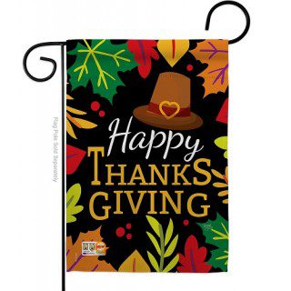 Happy Thanksgiving Leaves Garden Flag | Thanksgiving, Flags