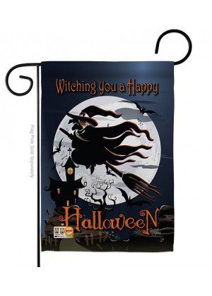 Happy Witching You Garden Flag | Halloween, Cool, Garden, Flags