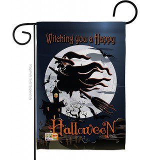 Happy Witching You Garden Flag | Halloween, Cool, Garden, Flags