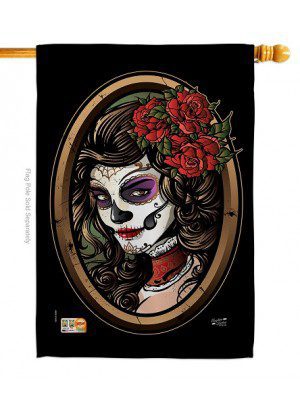 La Calavera Catrina House Flag | Halloween, Yard, House, Flags