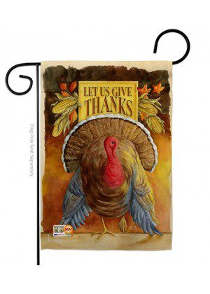 Let Us Give Thanks Garden Flag | Thanksgiving, Two Sided, Flags