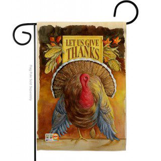 Let Us Give Thanks Garden Flag | Thanksgiving, Two Sided, Flags