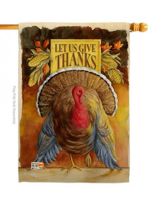 Let Us Give Thanks House Flag | Thanksgiving, Two Sided, Flags