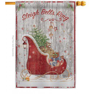 Sleigh Bells Ring House Flag | Christmas, Two Sided, House, Flags