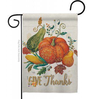 Suzani Give Thanks Garden Flag | Thanksgiving, Inspirational, Flag