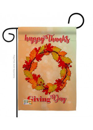 Thanksgiving Day Wreath Garden Flag | Thanksgiving, Cool, Flags