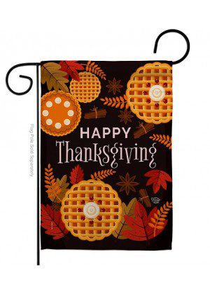 Thanksgiving Leaves & Pies Garden Flag | Thanksgiving, Flags