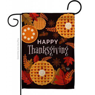 Thanksgiving Leaves & Pies Garden Flag | Thanksgiving, Flags