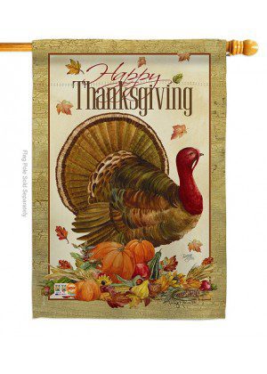 Thanksgiving Turkey House Flag | Thanksgiving, House, Flags