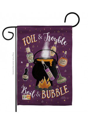 Toil & Trouble Garden Flag | Halloween, Two Sided, Garden, Flags