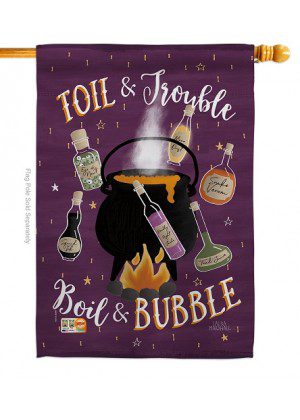 Toil & Trouble House Flag | Halloween, Double Sided, House, Flags