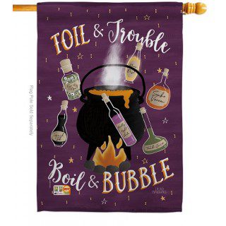 Toil & Trouble House Flag | Halloween, Double Sided, House, Flags