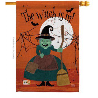Witch Is In House Flag | Halloween, Double Sided, House Flags