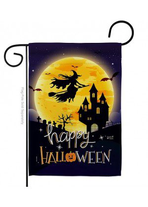 Witchy Halloween Garden Flag | Halloween, Cool, Garden, Flags