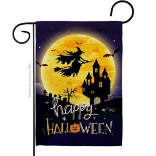 Witchy Halloween Garden Flag | Halloween, Cool, Garden, Flags