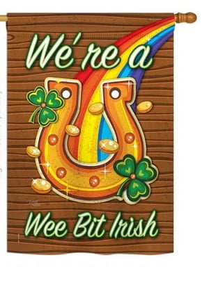 We're a Wee Bit Irish House Flag