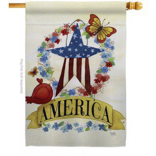 America Banner Star House Flag | Patriotic, Double Sided, Flags
