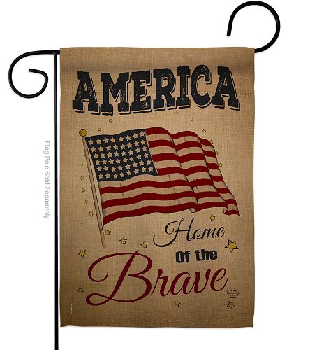 America Home Of The Brave Garden Flag | Patriotic Flags