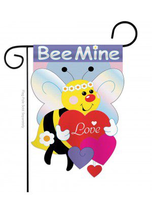 Bee Mine Garden Flag | Valentine, Applique, Cool, Garden, Flags