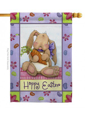 Bunny and Beans House Flag | Easter, Double Sided, House, Flags