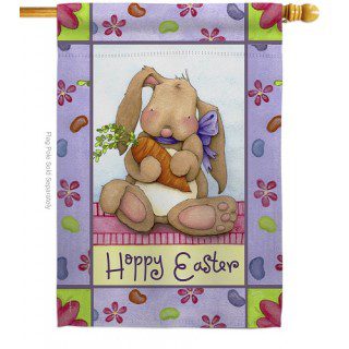 Bunny and Beans House Flag | Easter, Double Sided, House, Flags