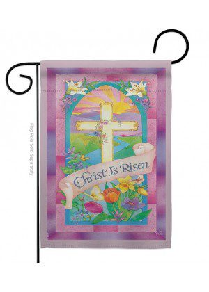 Christ Is Risen Garden Flag | Easter, Two Sided, Garden, Flags