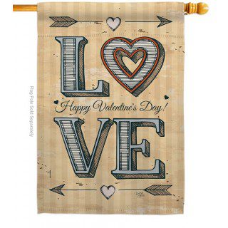 Classic Love House Flag | Valentine's Day, Valentine, House, Flags