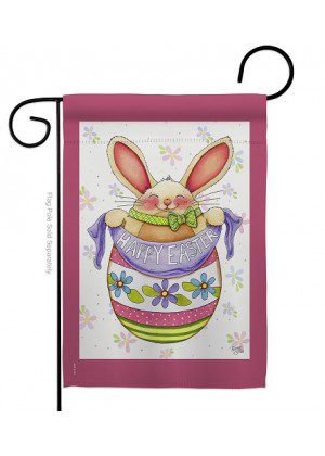 Egg Bunny Garden Flag | Easter, Two Sided, Cool, Garden, Flags