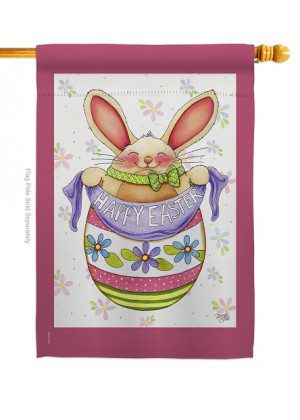 Egg Bunny House Flag | Easter, Double Sided, Yard, House, Flags