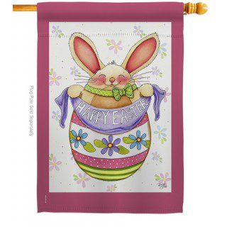 Egg Bunny House Flag | Easter, Double Sided, Yard, House, Flags