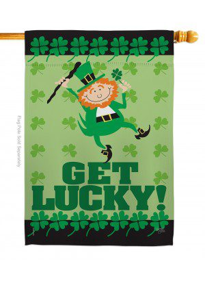 Get Lucky House Flag | St. Patrick's Day, Double Sided, Yard, Flag