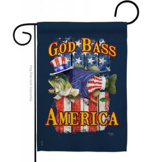 God Bass America Garden Flag | Patriotic, Cool, Garden, Flags