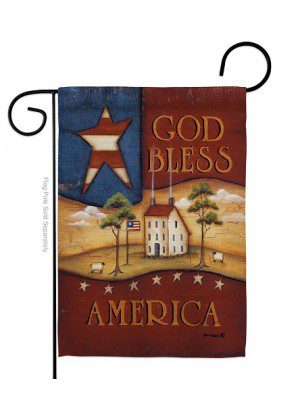 God Bless America Folk Garden Flag | Patriotic, Cool, Garden, Flag